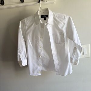 Nordstrom Kids White Button-Up Shirt boys Size 5